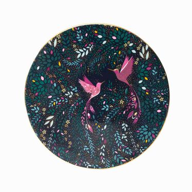 Sara Miller India Serving Plate, Hummingbird Paradise
